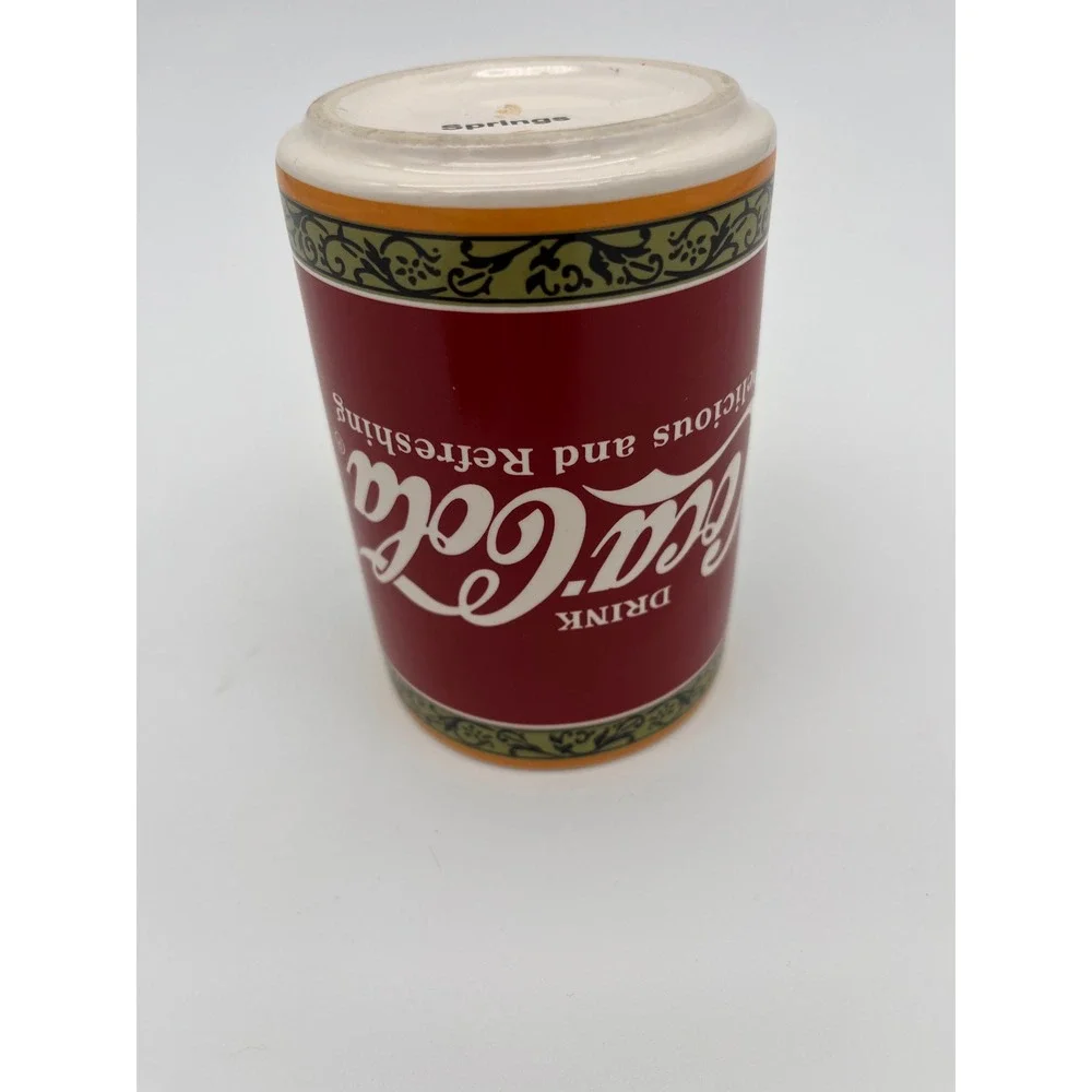 Coca-Cola Ceramic Bathroom Tumbler Red Vintage Style Toothbrush Holder 5 Cent
